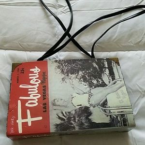 Vintage magazine cover purse 'Fabulous Las Vegas'